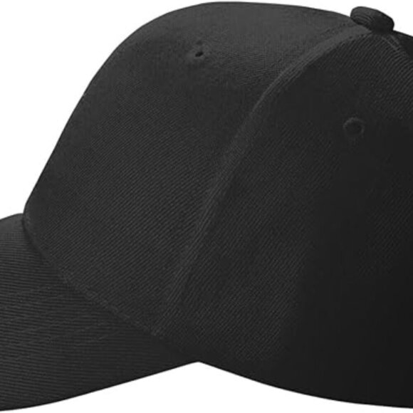 Top Level Baseball Cap Men Women - Classic Adjustable Plain Hat（Black） - Picture 4 of 7